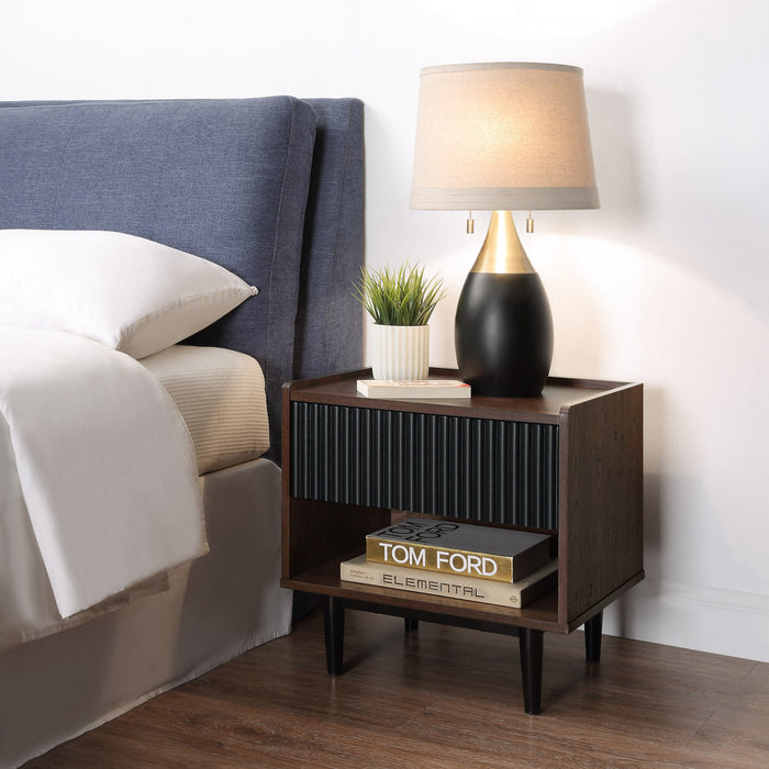 Ensemble de salon Duane style milieu du siecle moderne 4 pieces en noir