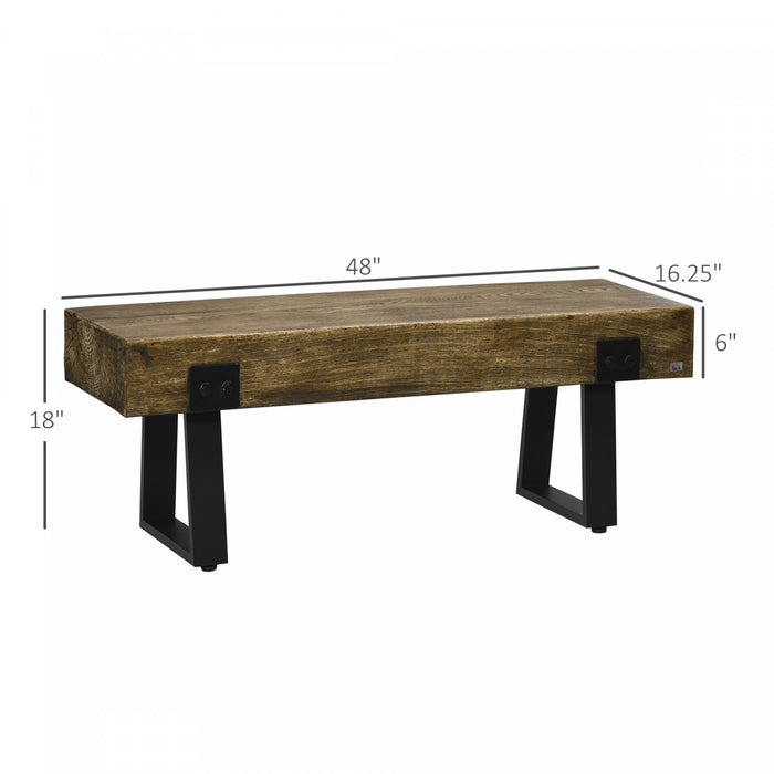 Homcom Banc De Jardin Avec Pieds En Metal Salle A Manger En Beton