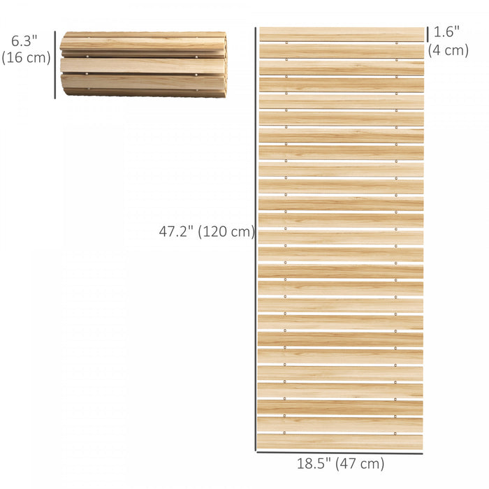 Outsunny Allee de jardin , passerelle exterieure, finition en bois naturel