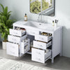 Resina 48 Inch Single Sink Bathroom Vanity with Resin Sink and 6 Drawers, White | Resina Meuble-Lavabo Simple 48 po avec Vasque en Resine et 6 Tiroirs, Blanc