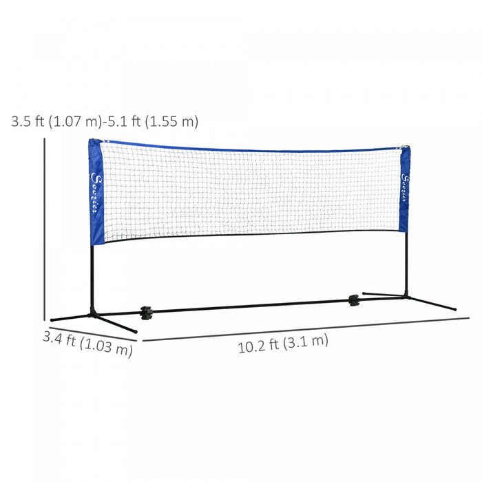 Soozier Filet de Badminton 10pi, pour Volleyball, Tennis, Pickleball, bleu