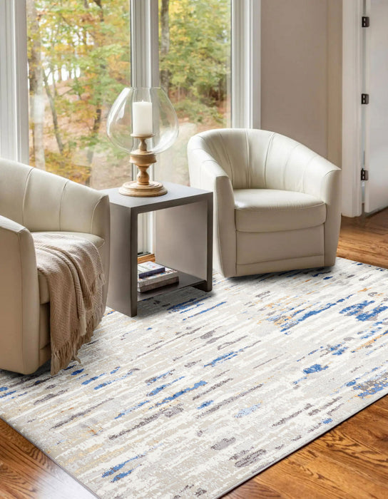 Tapis Contemporain/Moderne Juniper 8'0\" x 10'0\" en Gris