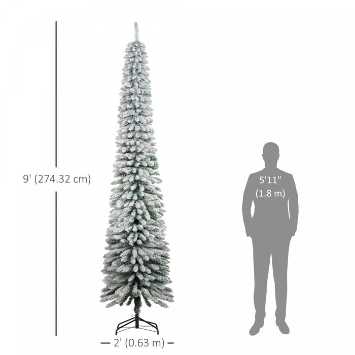 HOMCOM Arbre de Noel artificiel 9' avec branches realistes, Vert