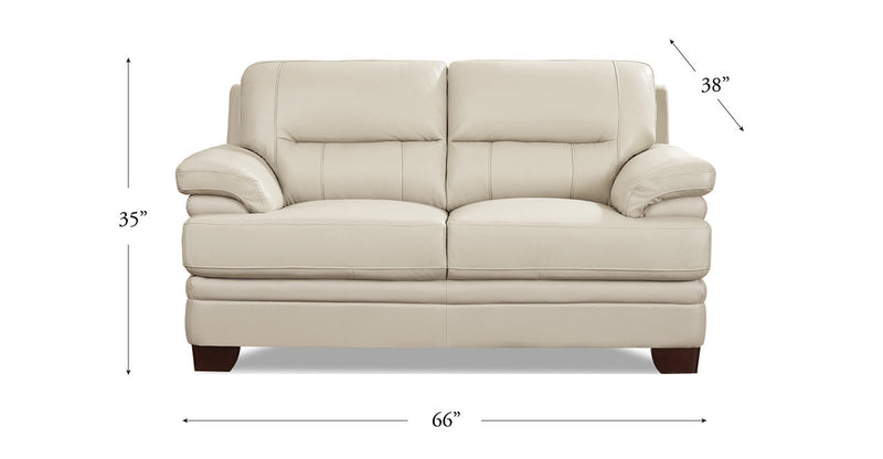 Luxor Causeuse en cuir – Vanille
