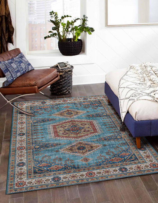 Tapis Traditionnel Tracy 6'0\" x 9'0\" en Bleu