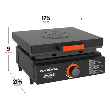 Plaque de cuisson « Blackstone 17\" Adventure Ready » avec couvercle rigide et sac de transport - 2273