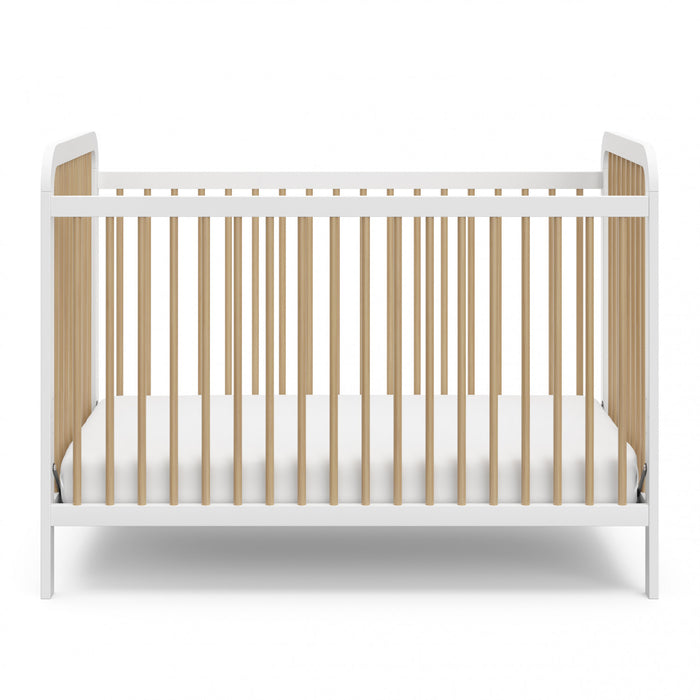 Storkcraft Pasadena Lit de bebe convertible 3-en-1 - Blanc avec bois clair