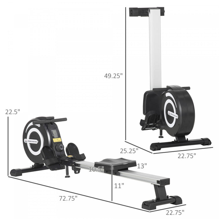 Soozier Rameur Magnetique Reglable Avec Ecran Digital Lcd