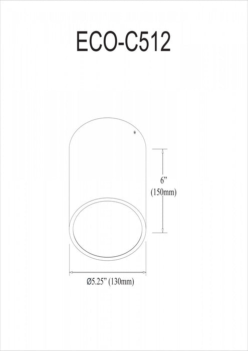 Plafonnier affleuré Echo de Dainolite en acrylique givré qui diffuse la lumière, avec fini blanc mat et ampoule de 12 W