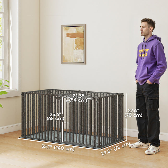 Cage pour Chien 140 cm, Cage Metallique avec Tapis