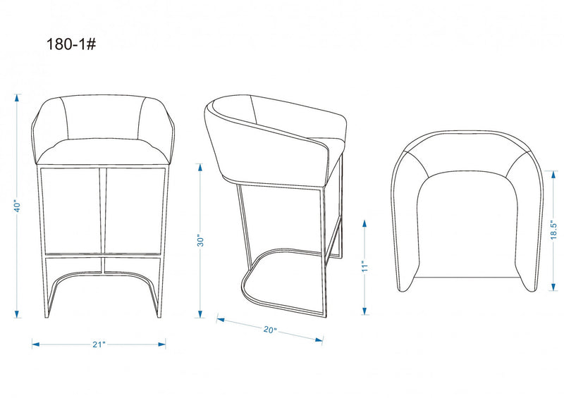 Tabouret de bar rembourre en metal style mid-century moderne Louvre, creme - Lot de 2