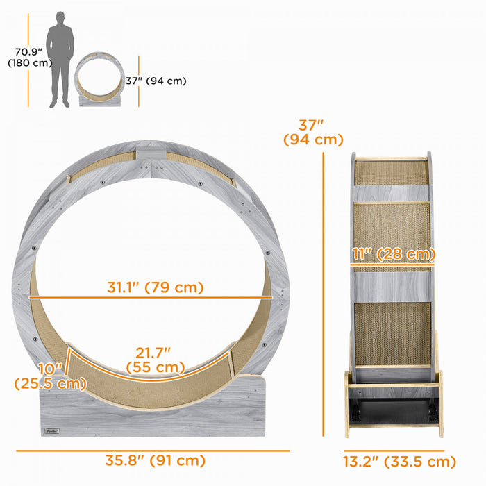 Roue Pour Chat De 36 Po Pour Chats D'interieur Et Griffoirs
