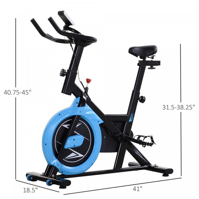 Velo D'exercice Stationnaire Soozier, Velo D'entrainement A Entrainement Par Courroie A Volant D'inertie De 13 Lb, Avec Moniteur Lcd A Resistance Reglable