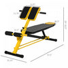 Soozier Adjustable Weight Bench Roman Chair Exercise Training Multi-Functional Hyper Extension Bench Dumbbell Bench Ab Sit up Decline Flat Black and Yellow