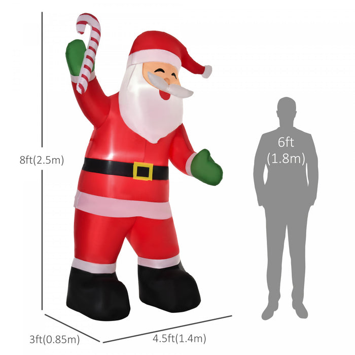 Homcom Pere Noel Gonflable Rouge