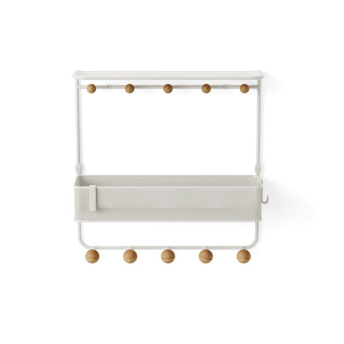 Tablette Estique de Umbra avec crochets - blanche