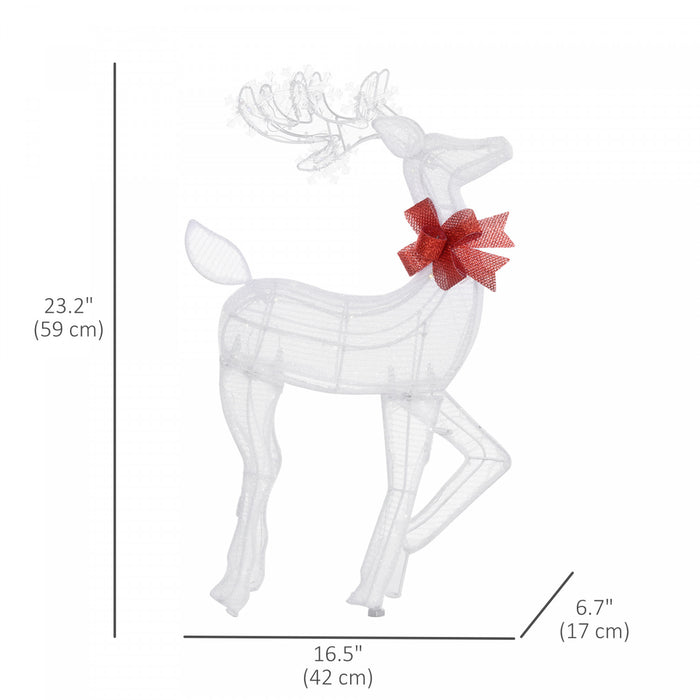 Outsunny Decoration de Noel en forme de renne lumineux avec 61 lumieres LED