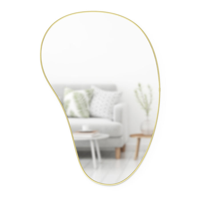 Miroir Hubba Pebble de Umbra de 24 po x 36 po - laiton