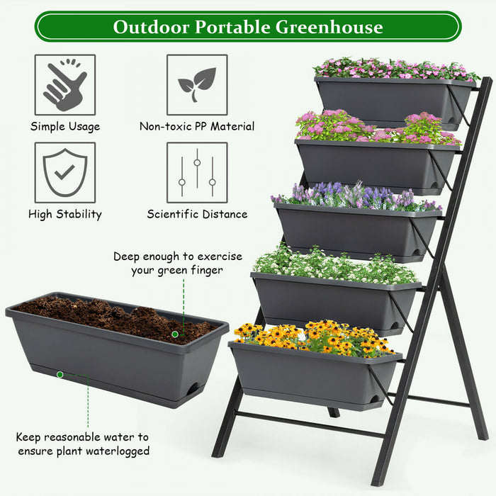 Potager Vertical A 5 Niveaux Costway