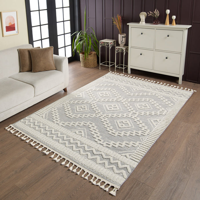 Carpette à poil long Quinto Moroccan Quatro - 2 pi 7 po x 8 pi 