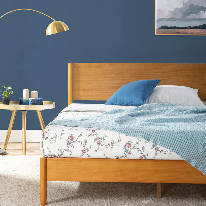Allen lit plateforme en bambou avec tête de lit - Double