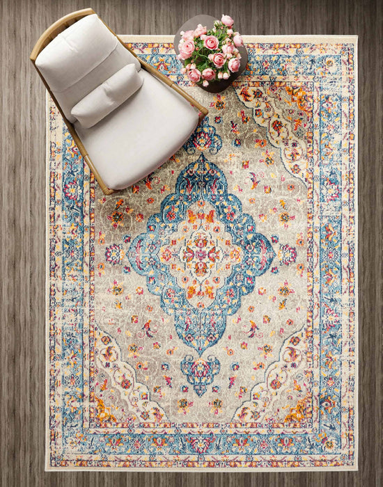 Tapis Traditionnel Daria 8'0\" x 10'0\" en Gris