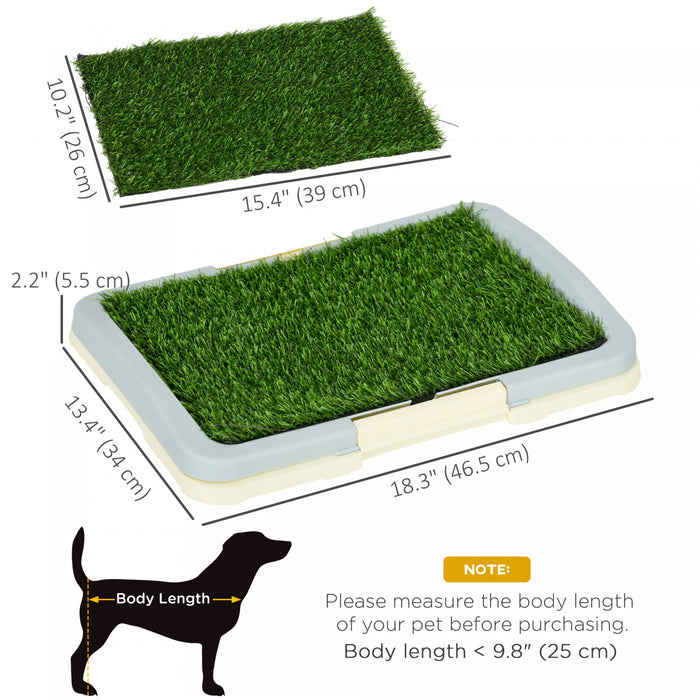 Tapis de Gazon avec Plateau pour l'Apprentissage de la Proprete des Chiens