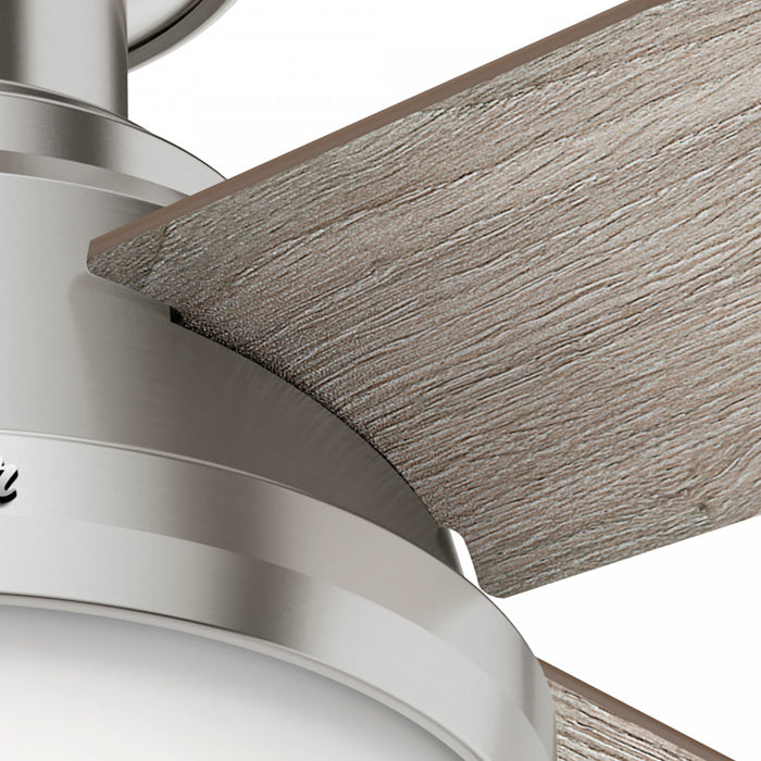 Ventilateur de plafond Dempsey à profil bas avec luminaire - Gris