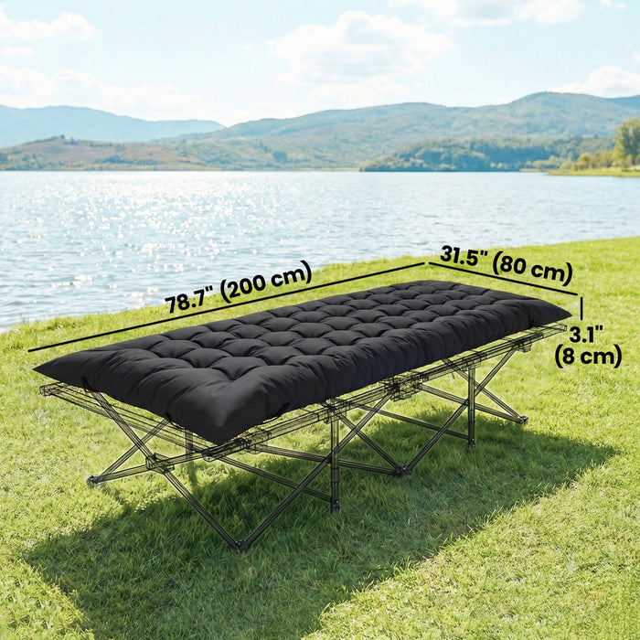 Matelas de camping Outsunny, tapis avec sangles elastiques