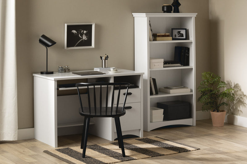 Gascony Bibliothèque 4 tablettes Blanc solide, de Meubles South Shore