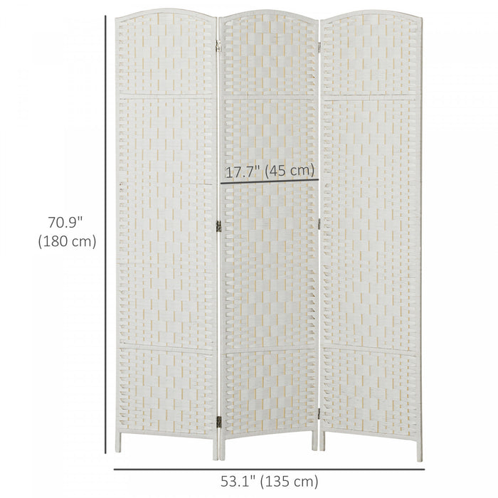 HOMCOM Paravent pliable a 3 panneaux pour intimite et decoration interieure