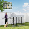 PawHut 6' x 4' x 6' Dog Run Outdoor, Large Outdoor Dog Kennel Welded Wire Steel Fence with UV-Resistant & Waterproof Cover, Secure Lock, Silver