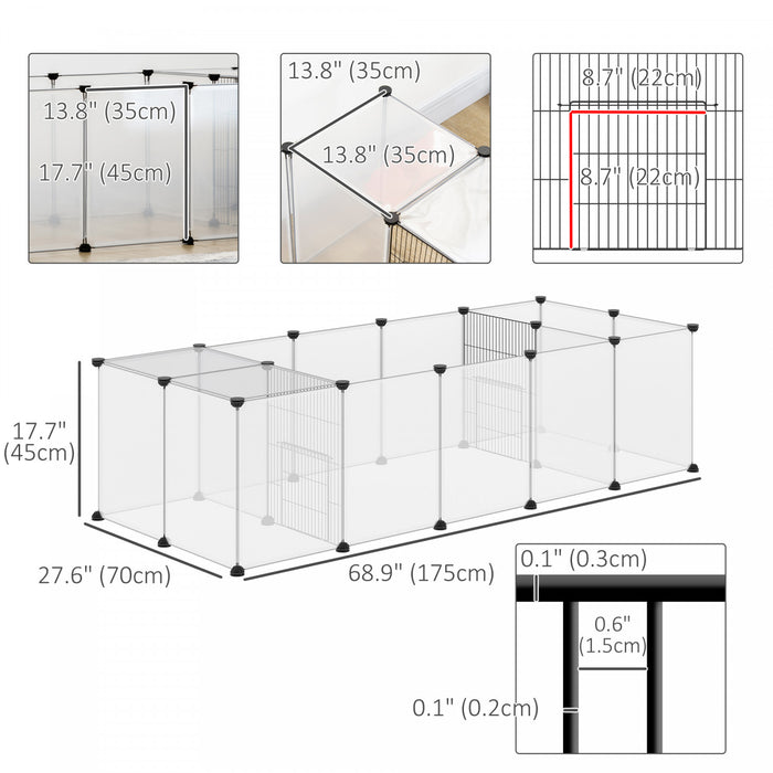 Cage Pour Petits Animaux, 20 Panneaux, Avec Porte