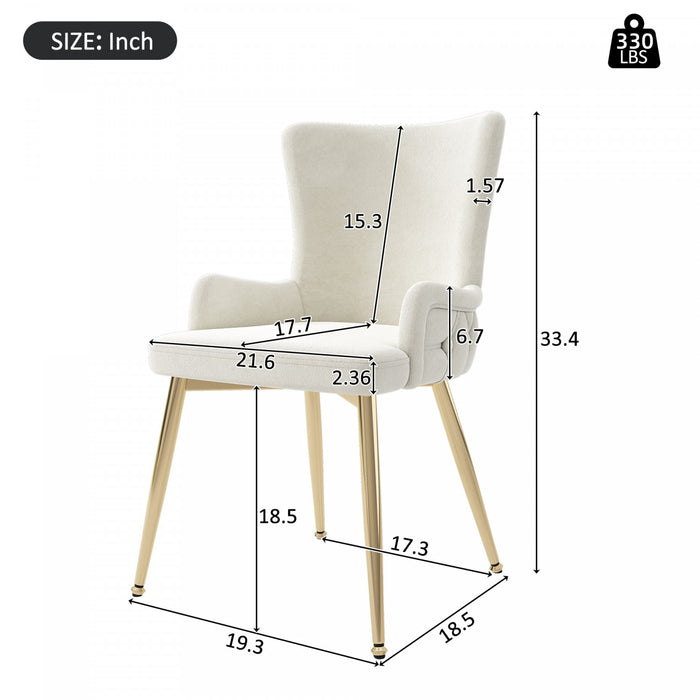 Ensemble de salle a manger moderne Sophia 5 pieces avec table et chaises, beige