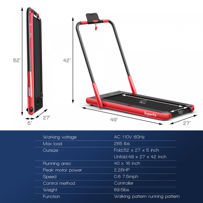 Tapis De Course Pliable 2,25cv Superfitavec Telecommande