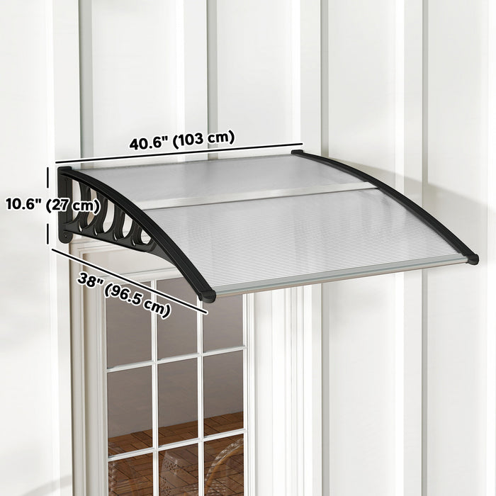 Outsunny Fenetre Auvent Porte Auvent Porte d'entree Couverture de patio