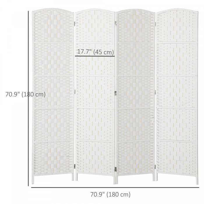 HOMCOM Paravent pliable a 4 panneaux pour intimite et decoration interieure