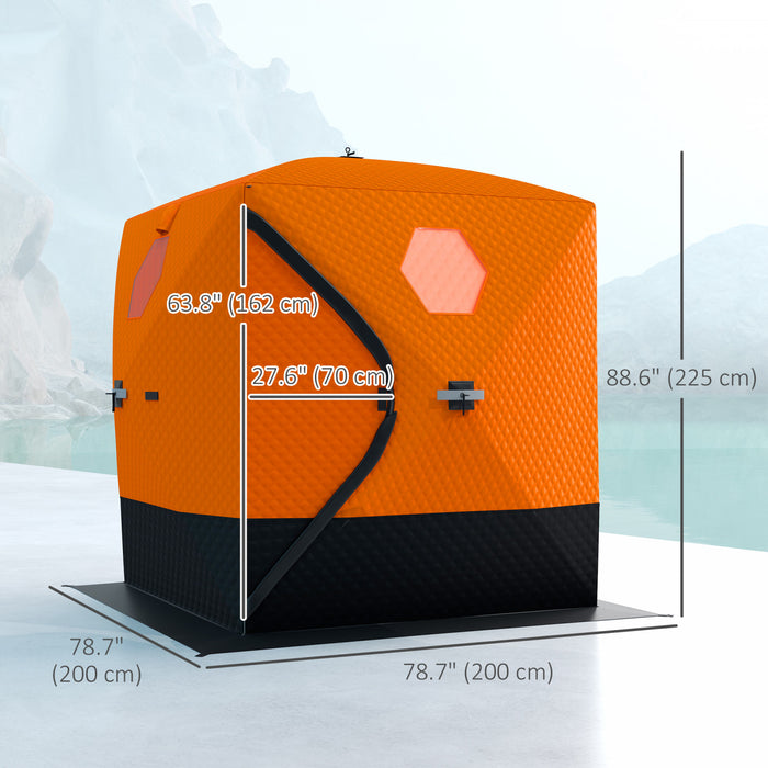Outsunny Abri De Peche Sur Glace Avec Sac De Transport Pour 3 Personnes
