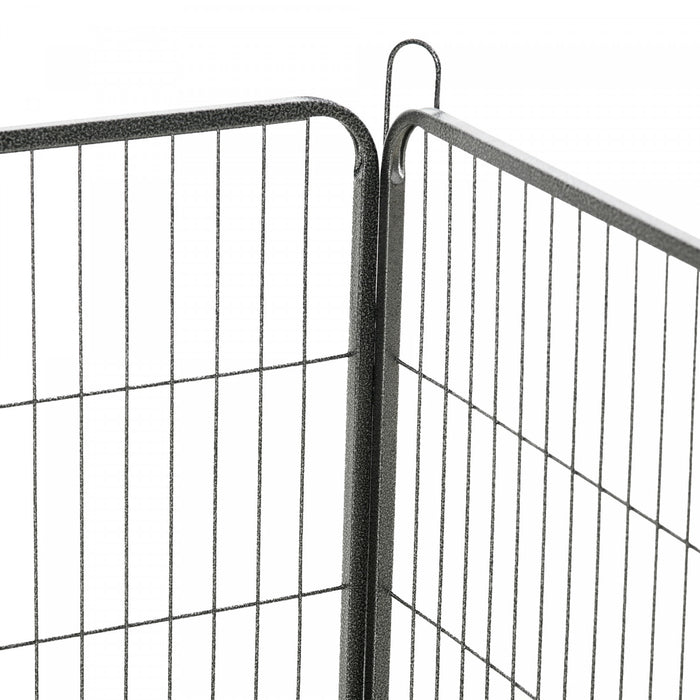 Pawhut Parc D'exercice Pour Animaux De Compagnie, Cloture Pour Chiens En Acier A 16 Panneaux, Parc D'exercice Portable Pour Chiots, Avec 2 Portes Verrouillables, Pour L'exterieur Ou L'interieur