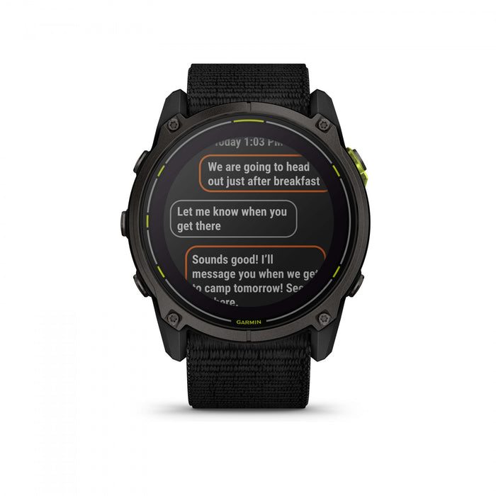 Garmin Enduro 3 Montre GPS Solaire – 51 mm Titane, Verre Saphir, Multi-bande Haute Performance, Autonomie 90 Jours
