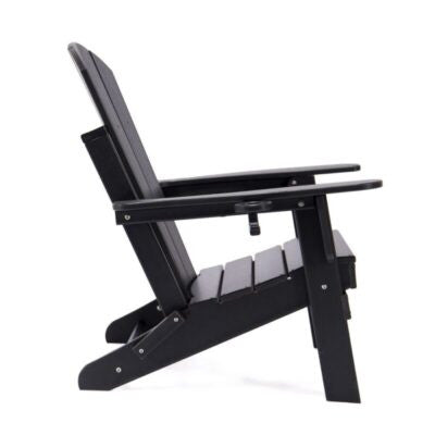 Chaise Adirondack Lake Country Outdoors en polyethylene haute densite - Noir