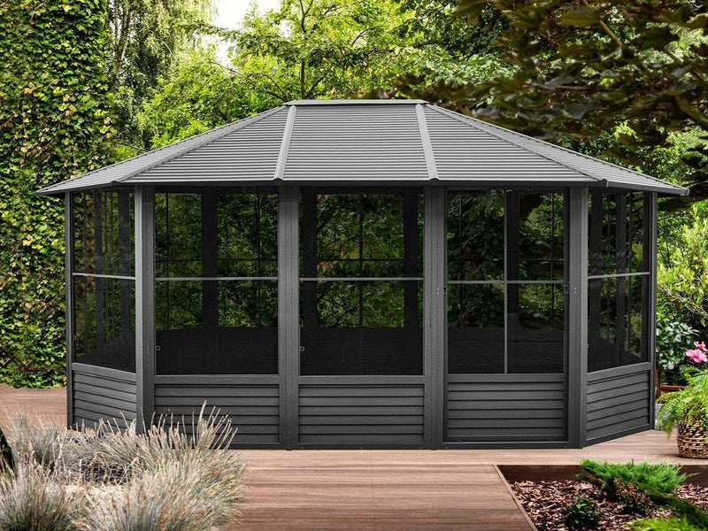 Florence Solarium 12 X 15 Toit Metal Noir