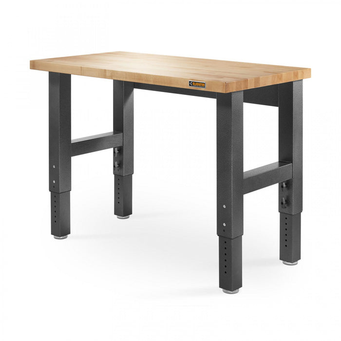 Établi de 4 pi à hauteur réglable en bois franc de Gladiator - granite martelé