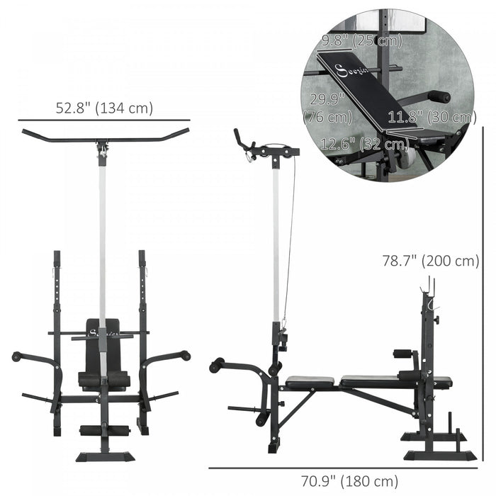 Soozier Banc De Musculation Reglable, Banc D'entrainement Complet Du Corps