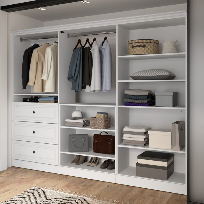 Système d’organisateur de garde-robe Versatile de Bestar de 108 po (L) - blanc