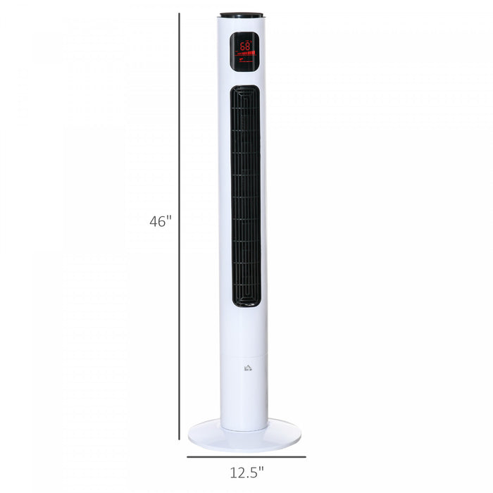Homcom Ventilateur Tour 46\" Avec 3 Vitesses Et Minuterie 12h