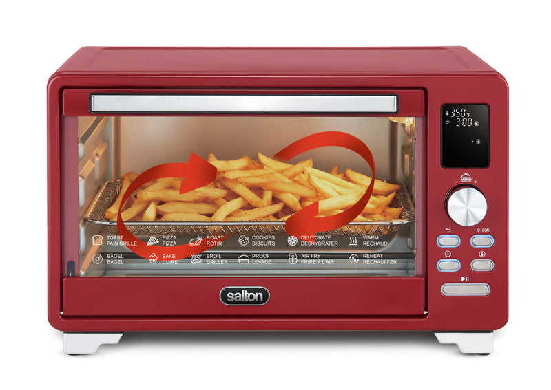 Salton four grille pain numerique avec friture a air NuRetro - cerise cosmique