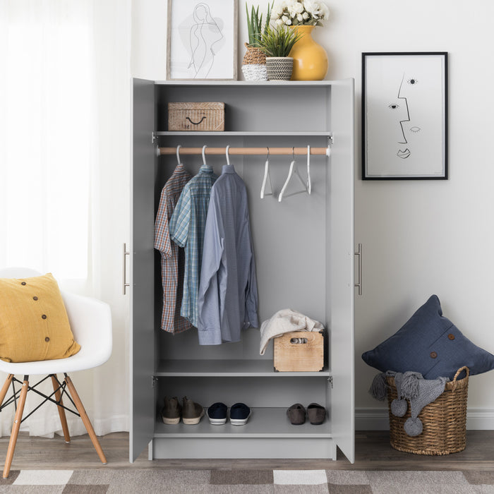 Armoire-penderie Elite - grise