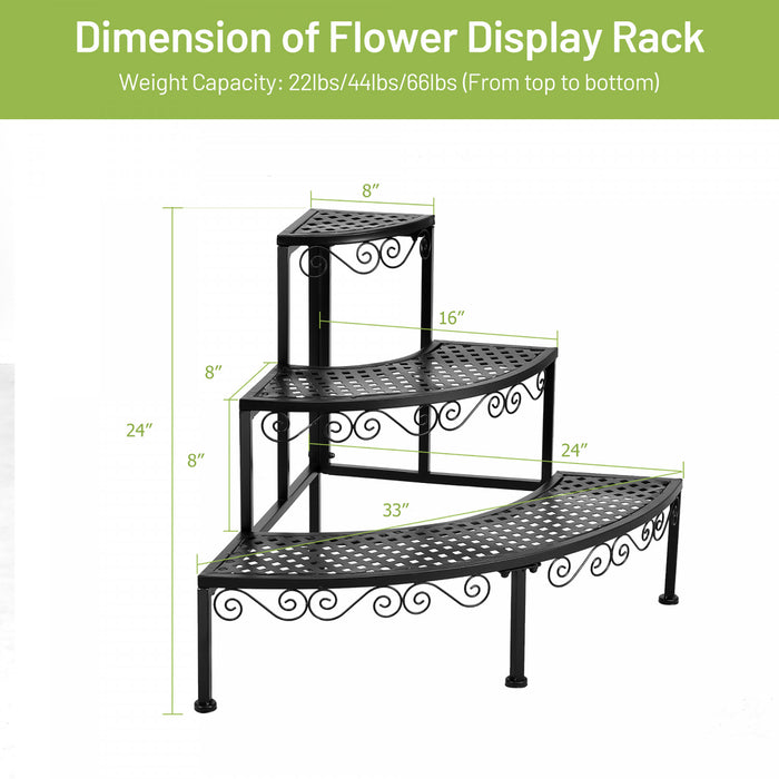Etagere Eventail A Plantes – 3 Plateaux