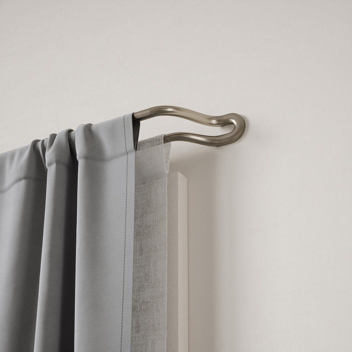  Tringle à rideaux coupe-lumière extensible double Midnight de Umbra nickel de 3/4 po - 42 po à 120 po